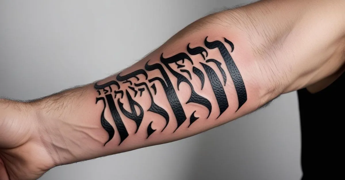 Price of a Hebrew Tattoo on Arm קולין ברייס